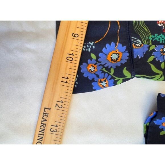 Aerie Navy Floral High-Waisted Palazzo Lounge Pants - Size M EUC Satin Feel - Picture 11 of 11
